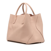 Large Supple Grained Calfskin Open Bar Tote